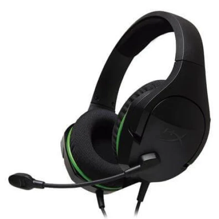 Visão Lateral do Headset Gamer Cloud Stinger Core HyperX para console com Microfone em posição para Uso 