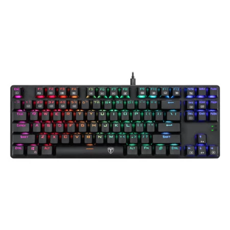 Teclado gamer mecânico T-Dagger Bora RGB switch vermelho