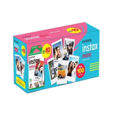 Kit filme instantâneo Instax Mini Fujifilm 100 fotos