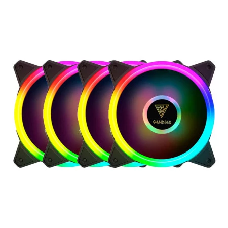 Kit cooler para gabinete com 4 fans Gamdias Aeolus M2 1204R
