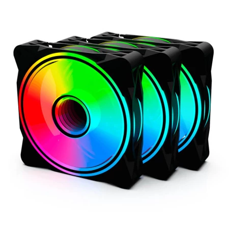 KIT COOLER FAN RGB 3 UNIDADES ONE POWER RADIANT X3 - FN-701