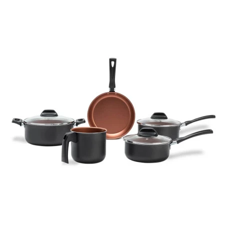 Jogo de panelas Brinox antiaderente 5 peças Topázio cinza range