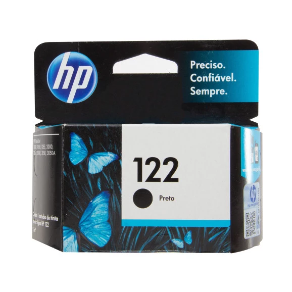 Frente do Cartucho HP 122 Preto