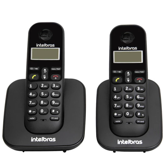 Telefone sem fio Intelbras TS3112 + Ramal preto