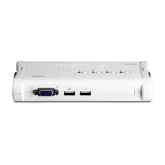 Comutadora TRENDNET Branca Com entrada USB e uma entrada VGA