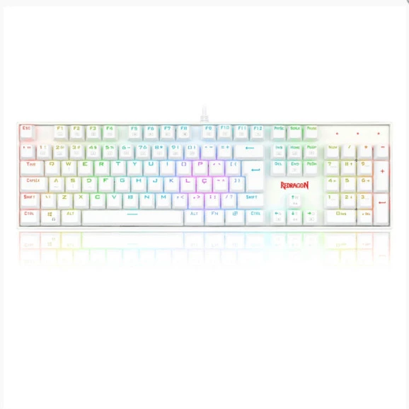 TECLADO MECANICO GAMER REDRAGON K551WP MITRA BRANCO SWITCH 
