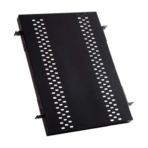 BANDEJA 1U X 600MM VENTILADA 4 PONTOS DIVERSO PRETA