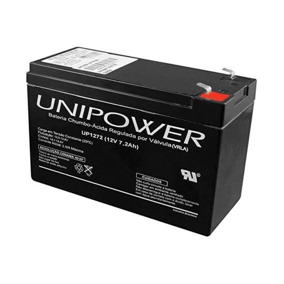 BATERIA SELADA P/NOBREAK 12V X 7,2A UNIPOWER - UP1272