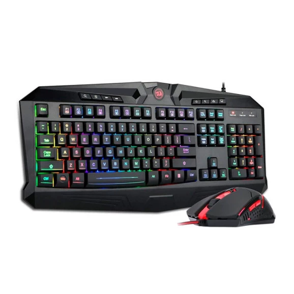 Kit gamer de teclado e mouse Redragon Essentials S101-1