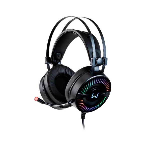 Vista Oblíqua Anterior do Headset gamer Flamma Warrior PH306 RGB USB