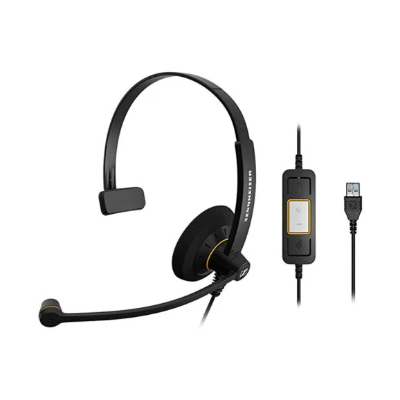 FONE DE OUVIDO COM MICROFONE USB MONOAURICULAR SENNHEISER SC 30