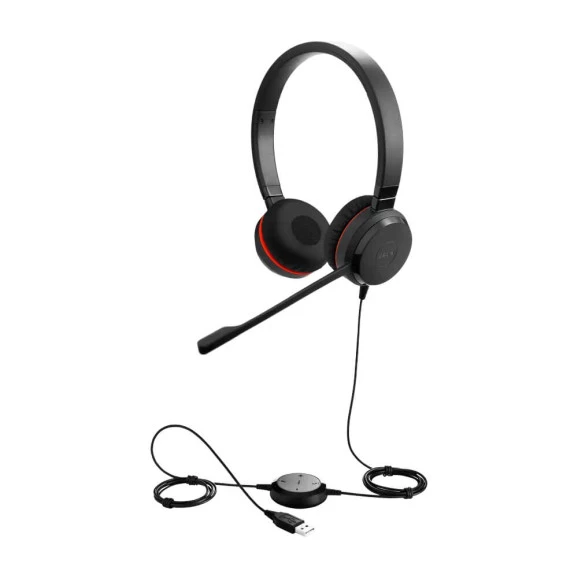 Diagonal completo Headset Jabra Evolve 30ll Duo MS USB Preto 5399-823-309
