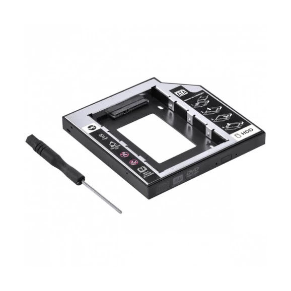 ADAPTADOR DVD P/ HD OU SSD NOTEBOOK DRIVE CADDY 12,7MM VINIK - 32