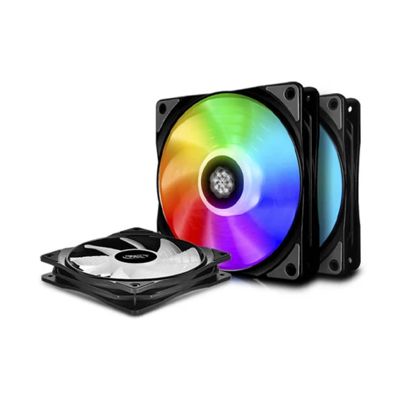 KIT COOLER FAN RGB 3 UNIDADES DEEP COOL CF-120