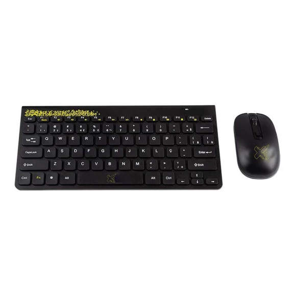 KIT TECLADO MOUSE MAXPRINT S/ FIO FREESTYLE AMARELO - 6013542