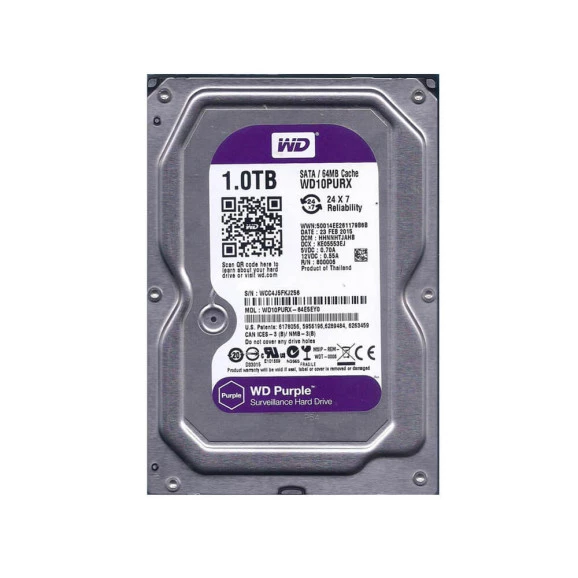 HD 1Tb Western Digital Sata Purple WD10PURX