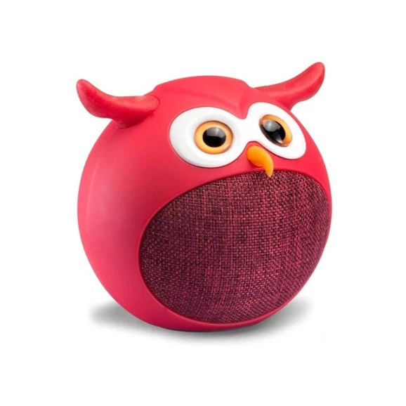 Caixa de som Tectoy Sound toon bluetooth Coruja vermelha