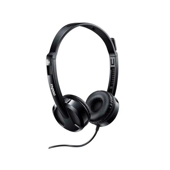 Vista Oblíqua Direita do Headset Rapoo H120 USB preto