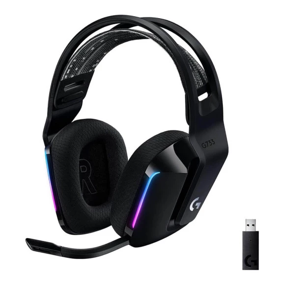 Headset gamer Logitech G733 preto 981-000863