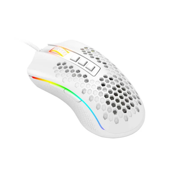 Mouse gamer Redragon Storm Elite Lunar M988W branco e RGB 