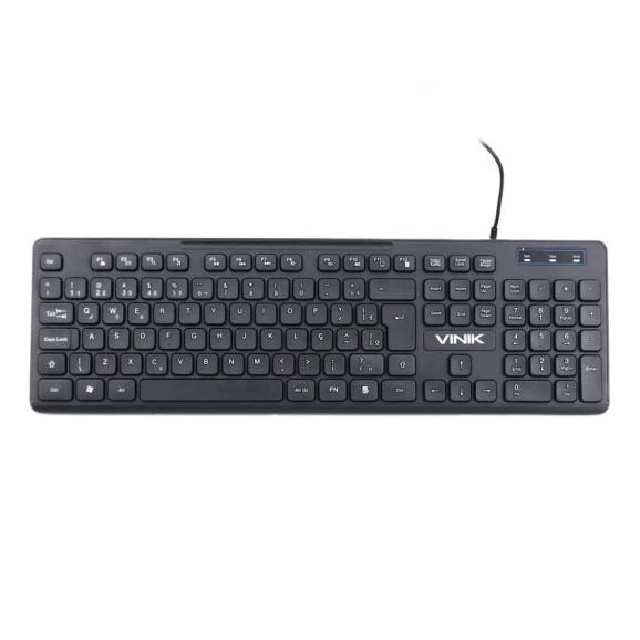 Teclado Slim TC100 Vinik Preto USB 