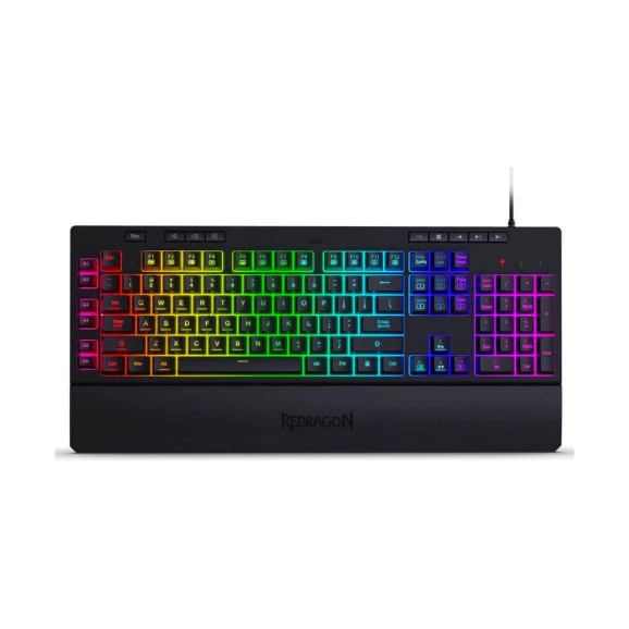 Teclado gamer membrana Redragon Shiva RGB ABNT2