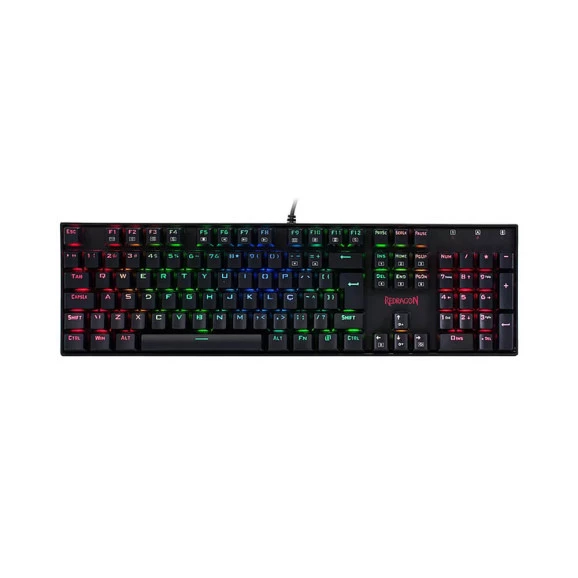 Teclado mecânico gamer Redragon Mitra switch marrom RGB