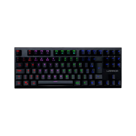 Teclado mecânico gamer Warrior TKL led Rainbow
