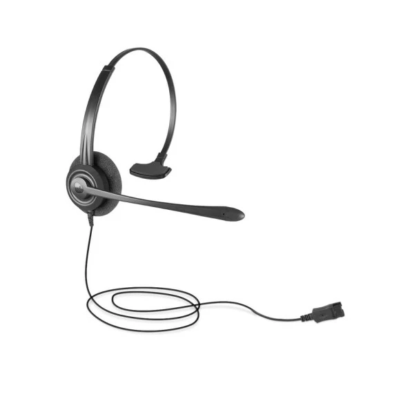 Visão Oblíqua Direita do Fone de Ouvido Intelbras CHS-60 QD e do Fio