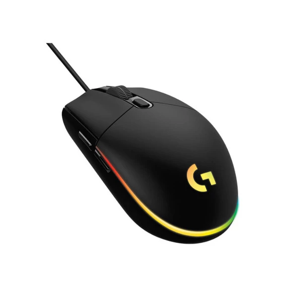Parte da frente Mouse Gamer Logitech G203 Lightsync RGB Preto 8000DPI