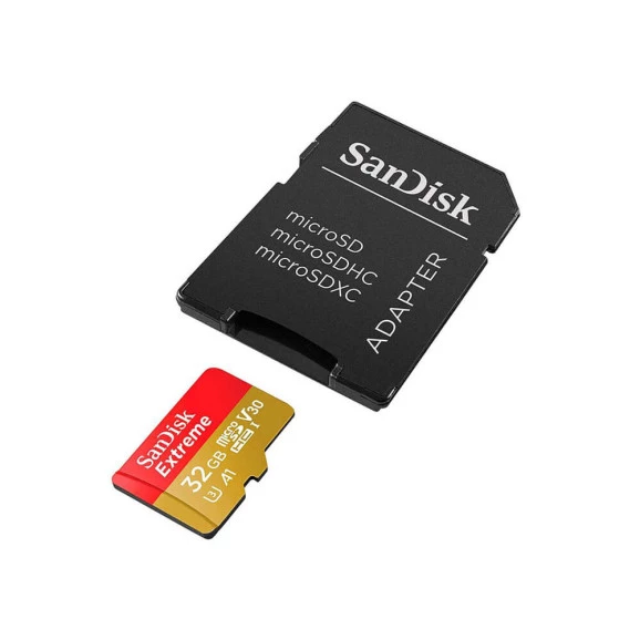 Cartão de memória 32GB Sandisk Extreme Microsd SDSQXAF-032G-GN6AA