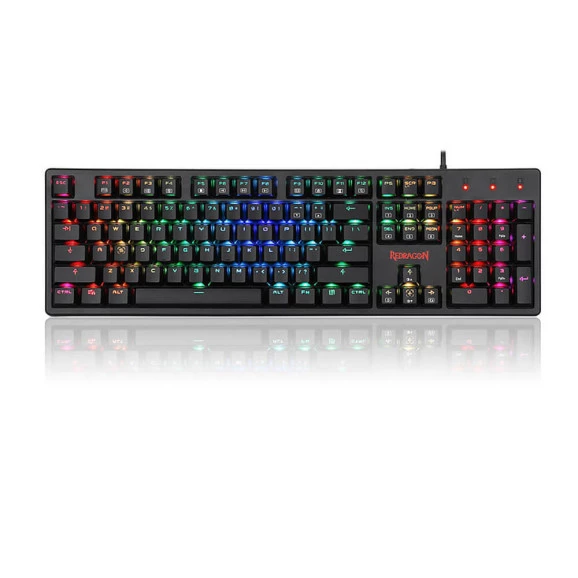 Teclado gamer mecânico Redragon Kama K578-RGB switch azul