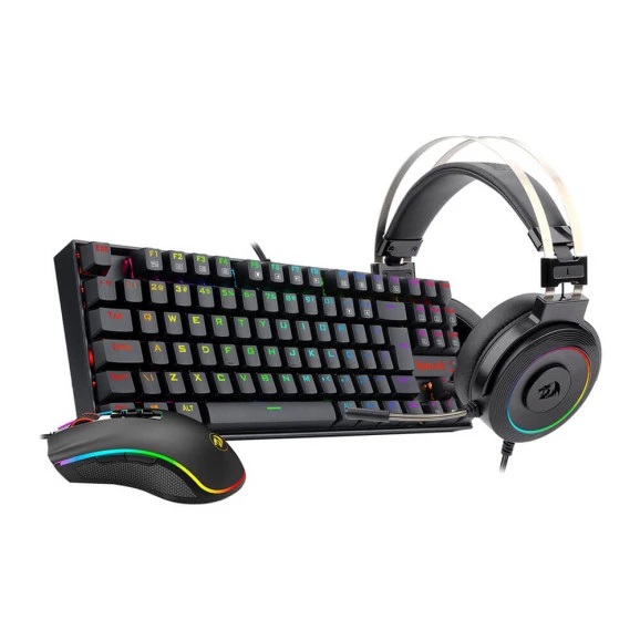 Kit gamer teclado + mouse + headset Redragon S125