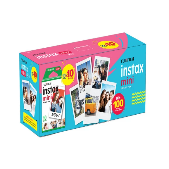 Kit filme instantâneo Instax Mini Fujifilm 100 fotos