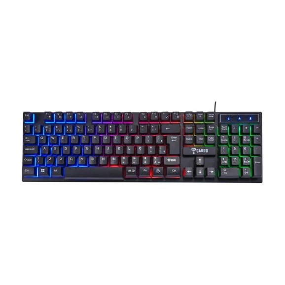 Teclado gamer de membrana Clanm Jungle CL-TJ8313 preto
