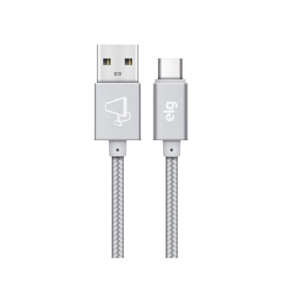 CABO USB ELG TIPO C PRATA1,0M NYLON -TC10BS