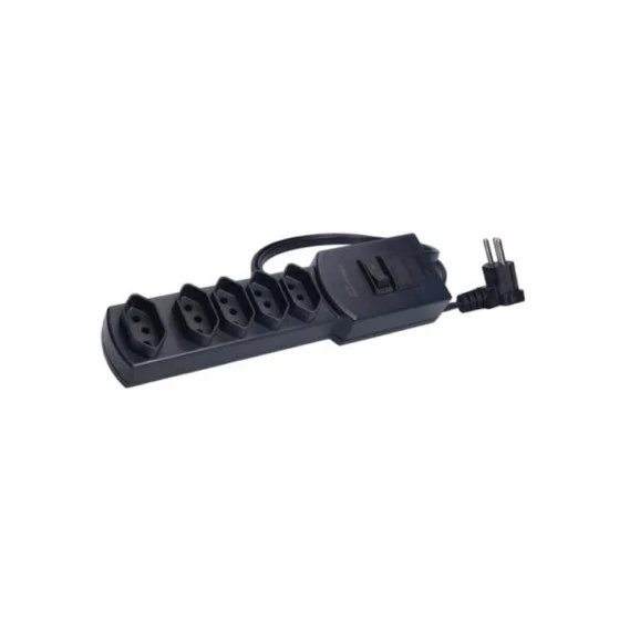 FILTRO DE LINHA MARGIRIUS 5 TOMADAS PRETO MG-3001 CABO 1MT 
