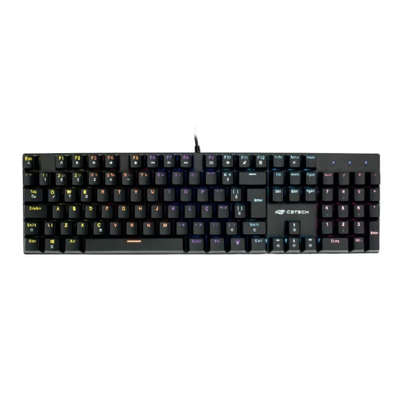 Visão superior TECLADO USB GAMER C3TECH KGM-900BK