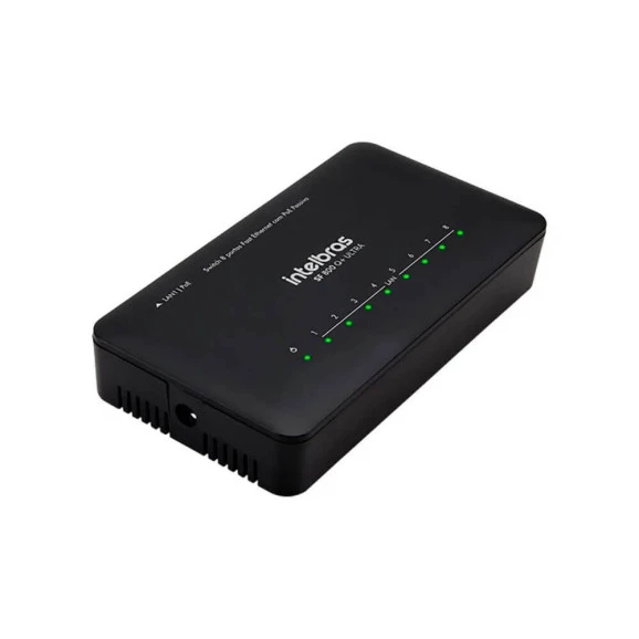 Diagonal Switch Intelbras 8 Portas 10/100 SF800Q+ Ultra com Antissurto