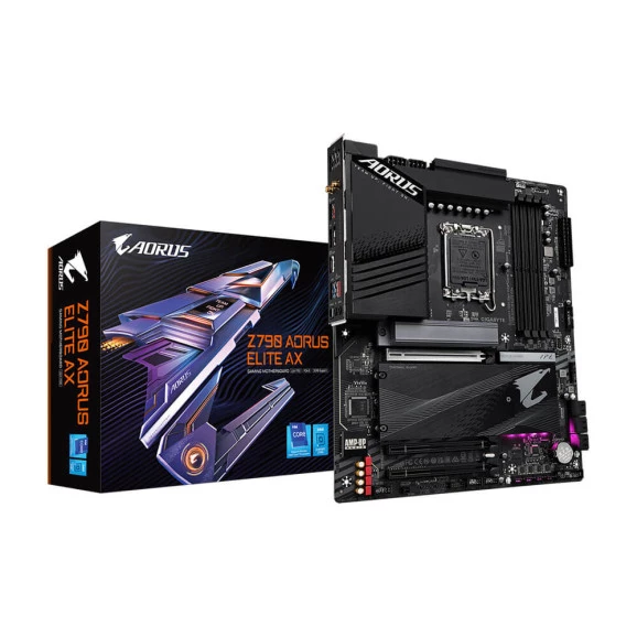 Caixa e Placa Mãe i5/i7/i9 Gigabyte Z790 Aorus Elite AX DDR5 12/13 Geração