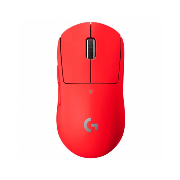 Visão de cima Mouse Gamer Pro X Superlight Logitech G Sem Fio Vermelho 910-006783