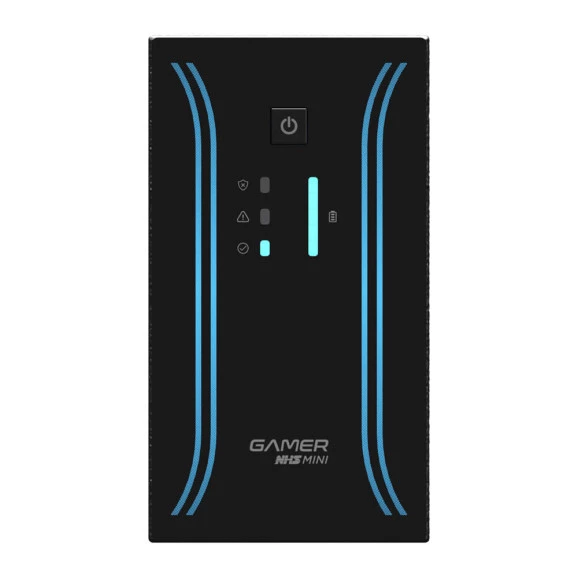 Frente Nobreak Gamer Mini NHS 600va Senoidal Bivolt Preto