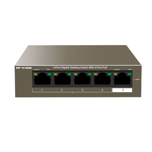 SWITCH IP-COM 5 PORTAS 10/100/1000 G1105P-4-63W