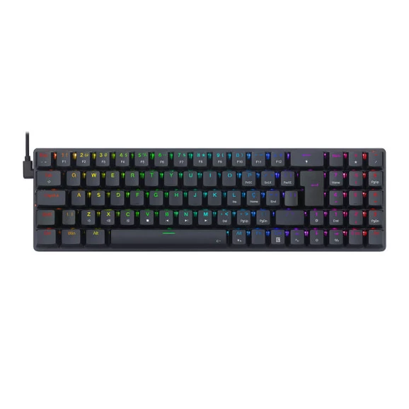 Teclado Mecânico Redragon K626 Ashe RGB Preto Switch Vermelho