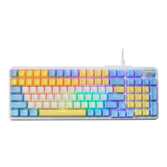 Visão Superior Teclado Mecânico Cooler Master SF6 Chun-Li CK570 Switch Vermelho