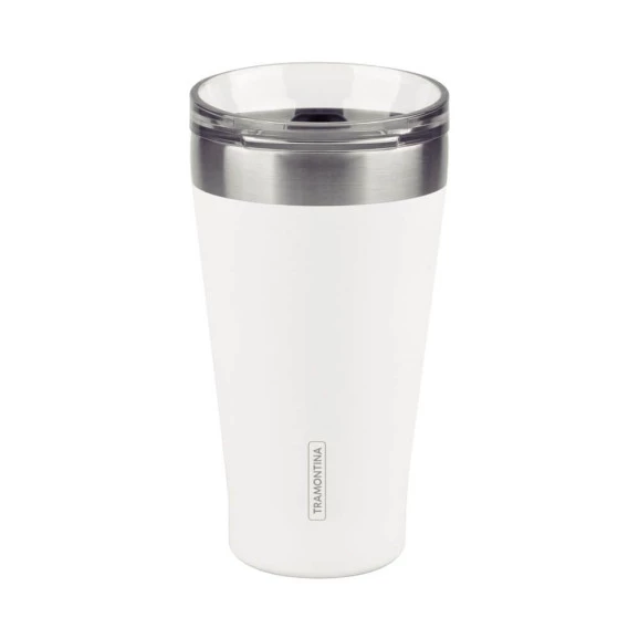 Copo Térmico Tramontina Exata com Tampa 550ml Branco