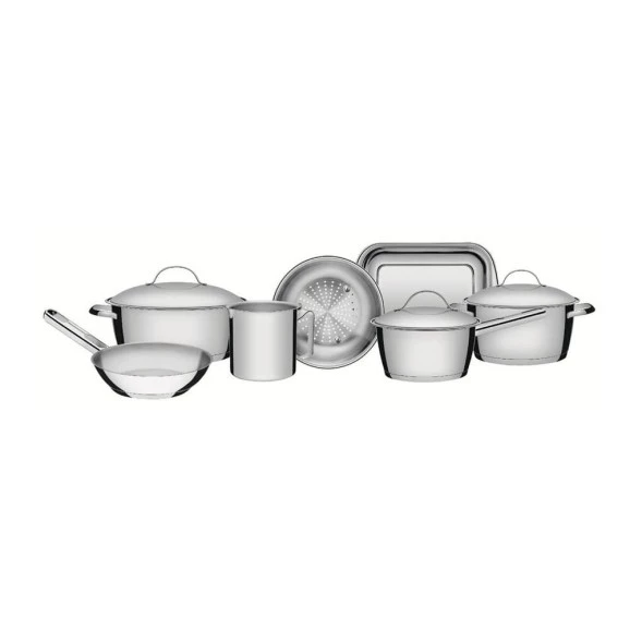 JOGO DE PANELA TRAMONTINA ALLEGRA 7 PEÇAS ACO INOX