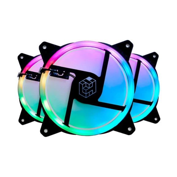 KIT COOLER FAN RGB 3 UNIDADES LIKETEC LIGHTER