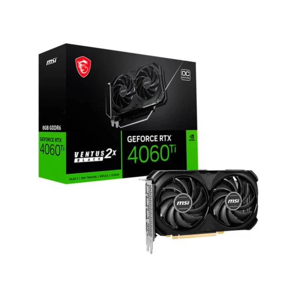 PLACA DE VÍDEO 8GB RTX4060 TI MSI VENTUS 2X OC GDDR6