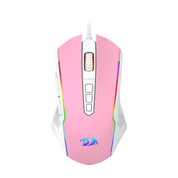 MOUSE REDRAGON M910PW-RGB RANGER BRANCO COM ROSA